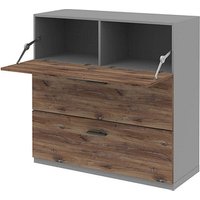röhr Kommode quantum, 180/D37/6120-85-R1 grau, eiche 120,0 x 41,9 x 112,5 cm röhr Kommode quantum, 180/D37/6120-85-R1 grau, eiche 120,0 x 41,9 x 112,5 cm von röhr