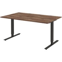 röhr quantum Schreibtisch eiche rechteckig, T-Fuß-Gestell grau 160,0 x 80,0 cm von röhr