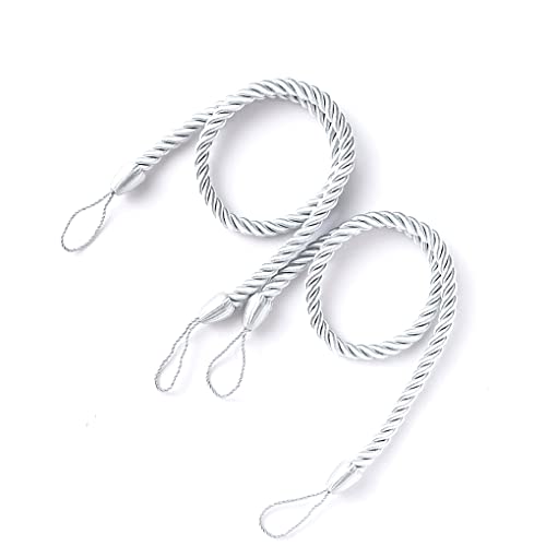 rongweiwang 2 Stücke Home Hotel Vorhanghalter Wohnzimmer Schlafzimmer Fenster Drape Raffhalter Vorhänge Dekorativer Halter Wellenseil, Grau von rongweiwang