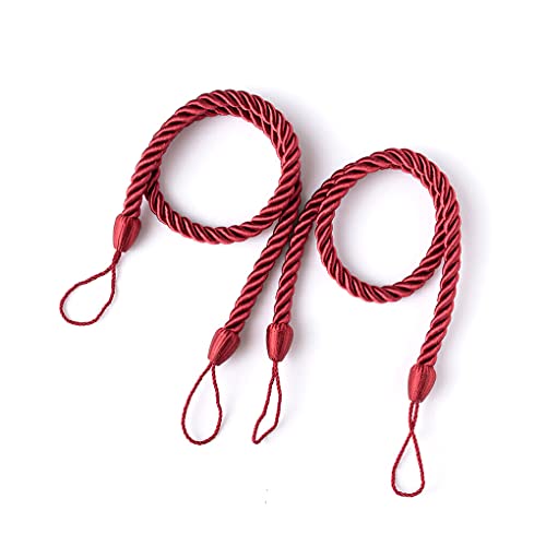 rongweiwang 2 Stücke Home Hotel Vorhanghalter Wohnzimmer Schlafzimmer Fenster Drape Raffhalter Vorhänge Dekorativer Halter Wellenseil, Rot rongweiwang 2 Stücke Home Hotel Vorhanghalter Wohnzimmer Schlafzimmer Fenster Drape Raffhalter Vorhänge Dekorativer Halter Wellenseil, Rot von rongweiwang