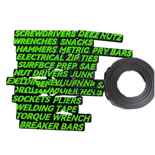 rongweiwang Magnetische Werkzeugkasten Etiketten für einfache Organisation und schnelle Identifizierung. Starker Magnetismus. Gemischte Werkzeugkasten Etiketten. Magnete, Grün rongweiwang Magnetische Werkzeugkasten Etiketten für einfache Organisation und schnelle Identifizierung. Starker Magnetismus. Gemischte Werkzeugkasten Etiketten. Magnete, Grün von rongweiwang