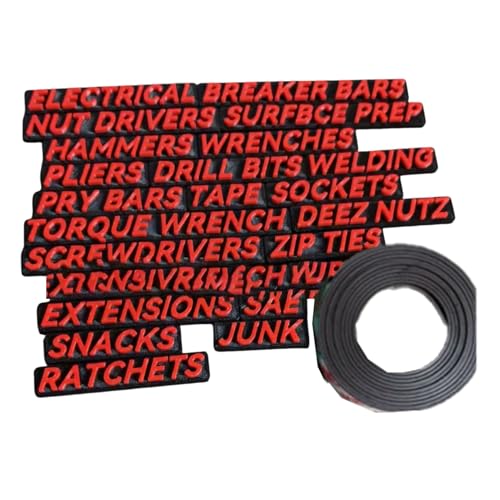 rongweiwang Magnetische Werkzeugkasten Etiketten für einfache Organisation und schnelle Identifizierung. Starker Magnetismus. Gemischte Werkzeugkasten Etiketten. Magnete, Rot rongweiwang Magnetische Werkzeugkasten Etiketten für einfache Organisation und schnelle Identifizierung. Starker Magnetismus. Gemischte Werkzeugkasten Etiketten. Magnete, Rot von rongweiwang