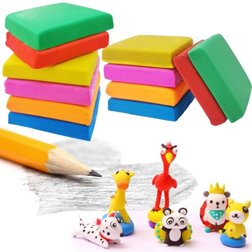ROPTO Knetbarer Radiergummi für Kinder – 12 Stück geknetete Radiergummis für Studenten, Klassenzimmer, Geschenke, Künstler, Zeichnen und Skizzieren, lustiger Radiergummi, Ton, Großpackung, 6 Farben ROPTO Knetbarer Radiergummi für Kinder – 12 Stück geknetete Radiergummis für Studenten, Klassenzimmer, Geschenke, Künstler, Zeichnen und Skizzieren, lustiger Radiergummi, Ton, Großpackung, 6 Farben von ropto
