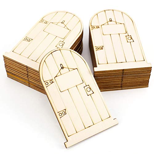 ROSENICE 25 Stück Fee Tür Holzscheiben Unbemalt für Basteln Dekoration ROSENICE 25 Stück Fee Tür Holzscheiben Unbemalt für Basteln Dekoration von rosenice