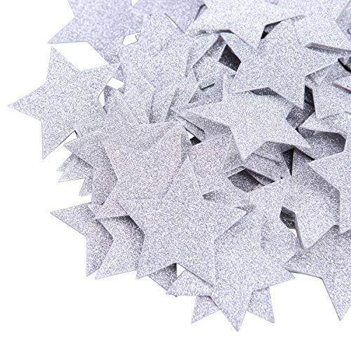 ROSENICE Konfetti mit Glitzer-Sternen, für die Dekoration von Partys, Sternen, Silber, 100 Stück ROSENICE Konfetti mit Glitzer-Sternen, für die Dekoration von Partys, Sternen, Silber, 100 Stück von rosenice