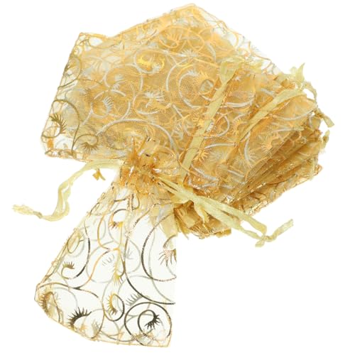 ROSENICE Organzabeutel Organzasäckchen Tunnelzug Geschenktüten Hochzeit Gunst Taschen Geschenk Schmuckbeutel 7x9cm - 100 Stücke von rosenice