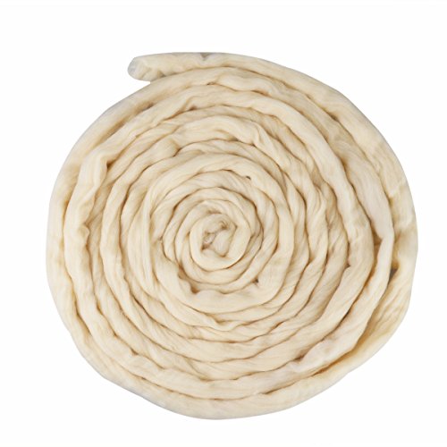 Roving Wool ROSENICE Filzwolle Roving Yarn Spinnfaser zum Nadelfilzen, 200 g (Galatea) von rosenice