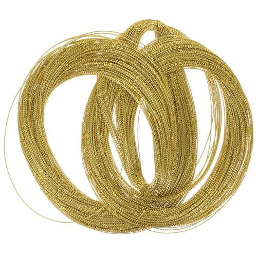 ROSENICE 100m Gold Schnur Kordel Schmuck Perlen Basteln Faden für DIY Perlen Armband Schmuck Geschenk von rosenice