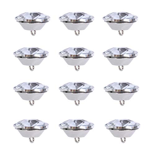 rosenice 20 Stücke 25mm Strass Kristall Diamant Knöpfe zum Nähen für Kleidung Sofa Polster Kopfteil Deko von rosenice