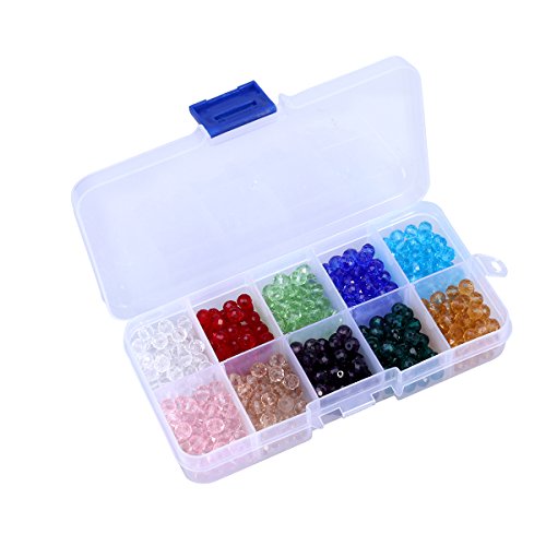 rosenice 500 Stücke 6mm Bunte Glasperlen Briolette Schmuck Beads Kristall Perlen mit Box für DIY Schmuckherstellung Armband Halskette Basteln rosenice 500 Stücke 6mm Bunte Glasperlen Briolette Schmuck Beads Kristall Perlen mit Box für DIY Schmuckherstellung Armband Halskette Basteln von rosenice