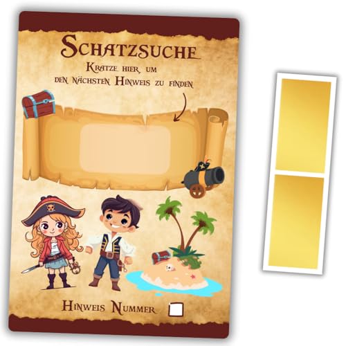 Schatzsuche zum Rubbeln für Kinderpartys oder Geburtstage – Indoor/Outdoor – Piratenthema – 10 personalisierbare Karten + Rubbelfelder Schatzsuche zum Rubbeln für Kinderpartys oder Geburtstage – Indoor/Outdoor – Piratenthema – 10 personalisierbare Karten + Rubbelfelder von roxisha