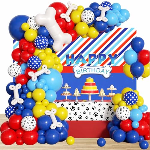 Geburtstag Deko Luftballons Bogen Girlanden Set Pfoten Latexballons Folienballons Party Dekorationen Paw Party Zubehör von ruhoup