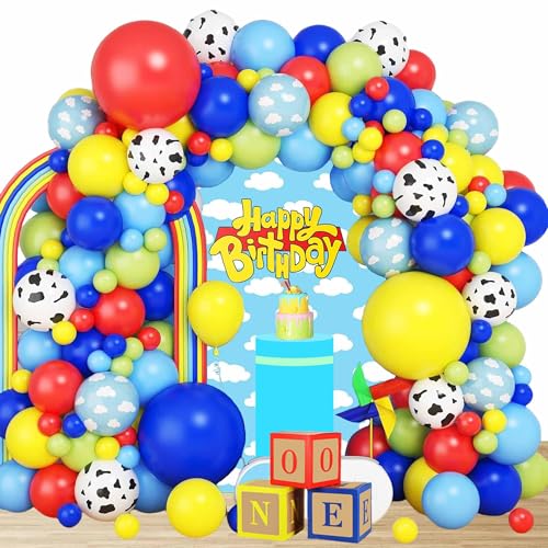 Geburtstags Party Boy Story Bogen Girlanden Set Geburtstags Luftballons Dekorationen Boy Story Party Geschenk Geburtstag Deko von ruhoup
