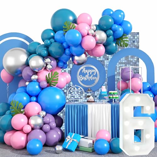 Geburtstags Stit Luftballon Bogen Girlanden Set 141 Stück Latexballons Stit Ballons Partydekorationen Stit Themenparty Zubehör von ruhoup