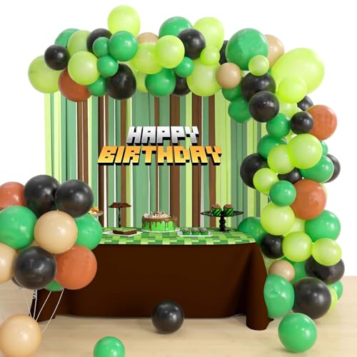 Luftballon Spiel Bogen Girlanden Set 150 Stück Latexballons Miner Partydekorationen Gaming Partyzubehör Zum Videospiel Thema Luftballon Spiel Bogen Girlanden Set 150 Stück Latexballons Miner Partydekorationen Gaming Partyzubehör Zum Videospiel Thema von ruhoup