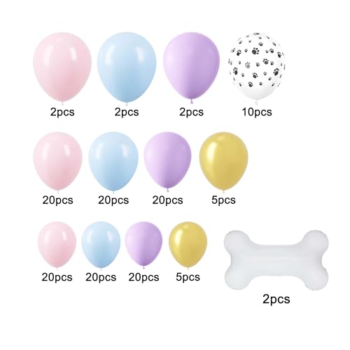 Luftballons bogen Girlanden Set Paw Latexballons Folienballons Dog Party Dekoration Party Zubehör von ruhoup