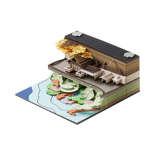 3D-Kalender 2026, 3D-Papierschnitzerei Teichkunst-Notizblock, Zeitmess-Kalender 2026, dreidimensionales handgezeichnetes Papier, graviert, nicht klebrig, Notizbuch, Zuhause, Büro, Desktop-Dekoration 3D-Kalender 2026, 3D-Papierschnitzerei Teichkunst-Notizblock, Zeitmess-Kalender 2026, dreidimensionales handgezeichnetes Papier, graviert, nicht klebrig, Notizbuch, Zuhause, Büro, Desktop-Dekoration von rujjftsy