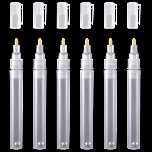 runrayay 6er-Pack 3 mm leer befüllbare Leere Lackstift-Marker, transparente Acryl-Rundkopf-Farbmarker-Stifte für Öl-Wasser-Tinten-Zeichnungs-Bastelset runrayay 6er-Pack 3 mm leer befüllbare Leere Lackstift-Marker, transparente Acryl-Rundkopf-Farbmarker-Stifte für Öl-Wasser-Tinten-Zeichnungs-Bastelset von runrayay