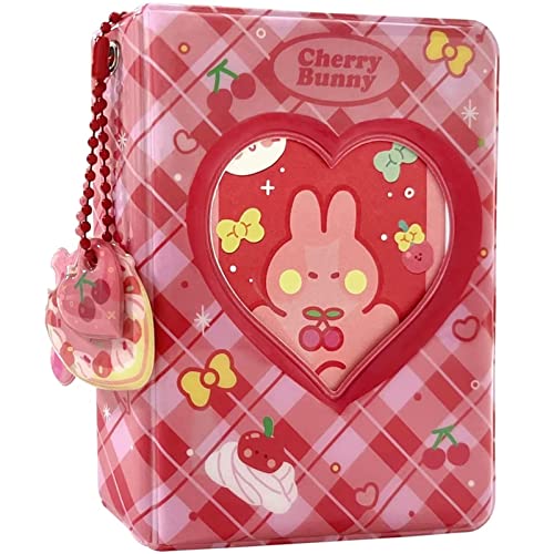 runrayay Pink Rabbit Kpop Fotokartenordner mit Anhänger, 7,6 cm Liebesherz, hohler Fotokartenhalter, Buchhüllen, 40 Taschen, A5-Ordner, Mini-Fotoalbum für Visitenkartenhalter runrayay Pink Rabbit Kpop Fotokartenordner mit Anhänger, 7,6 cm Liebesherz, hohler Fotokartenhalter, Buchhüllen, 40 Taschen, A5-Ordner, Mini-Fotoalbum für Visitenkartenhalter von runrayay