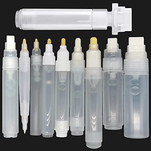 runrayay Set mit 10 leeren nachfüllbaren Farbmarkern, Leere nachfüllbare Farbstifte zum Malen, transparente Stifte für Öl-Wasser-Tinte, Zeichenmarker, Bastelset runrayay Set mit 10 leeren nachfüllbaren Farbmarkern, Leere nachfüllbare Farbstifte zum Malen, transparente Stifte für Öl-Wasser-Tinte, Zeichenmarker, Bastelset von runrayay