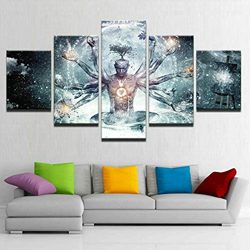 runtooer Bilder Dekorative Malerei Spray Malerei Leinwand Malerei 5 Stück Modern Buddha Meditation Spirituell Religiös Yoga Leinwand Wandbild, Möbel Art Deco, Rahmen runtooer Bilder Dekorative Malerei Spray Malerei Leinwand Malerei 5 Stück Modern Buddha Meditation Spirituell Religiös Yoga Leinwand Wandbild, Möbel Art Deco, Rahmen von runtooer