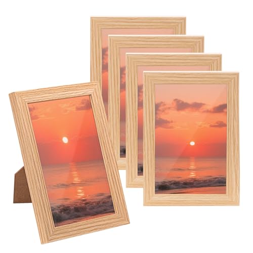 runxsam 5 Stück Kleine Bilderrahmen 10x15 cm, Bilderrahmen Holz Picture Frames, Fotorahmen Holzrahmen Vintage MDF Rahmen für Wand Tischaufstellung im Wohnzimmer Schlafzimmer Büro Flur runxsam 5 Stück Kleine Bilderrahmen 10x15 cm, Bilderrahmen Holz Picture Frames, Fotorahmen Holzrahmen Vintage MDF Rahmen für Wand Tischaufstellung im Wohnzimmer Schlafzimmer Büro Flur von runxsam