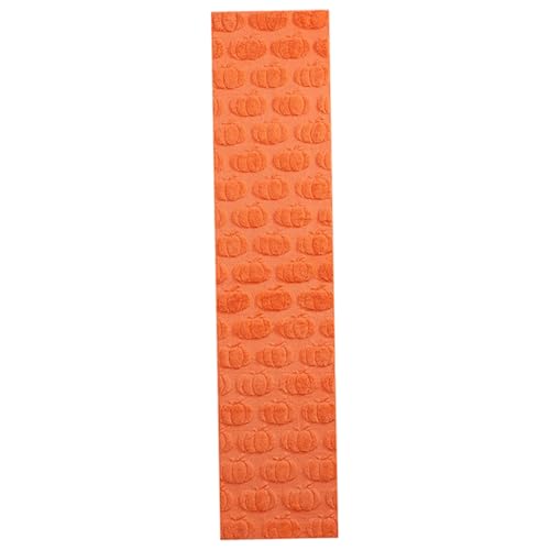 Esstischläufer, 13x72 Zoll weicher Plüsch Herbstkürbistisch Läufer Gemütliches Kürbisdekor für Zuhause, Esszimmer, Orange von rupusiner