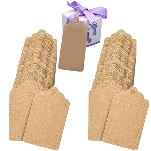 Versandschilds, 100pcs 1.18x1.97 Kraftpapier Geschenkanhänger, dekorative Leerzeichen für Kennzeichnung, beschreibbare Waren, Display für Produktschmuck Klopfwinkel Versandschilds, 100pcs 1.18x1.97 Kraftpapier Geschenkanhänger, dekorative Leerzeichen für Kennzeichnung, beschreibbare Waren, Display für Produktschmuck Klopfwinkel von rupusiner