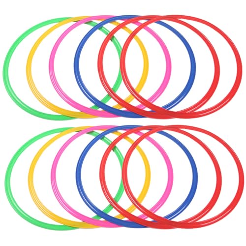 rupusiner Hopscotch-Ringe für Kinder 12pcs 11 Zoll Hopscotch Ringe Flexible Plastikkinderübung Ausrüstung DIY-freundliche Outdoor-Spiele von rupusiner