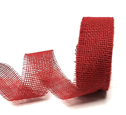 Juteband 25m x 50mm Rot Netzband Dekoband Gitterband Dekonetz von s.dekoda