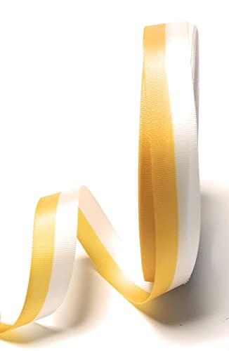 Nationalband 25m x 15mm gelb - weiß Vereinsband Ordensband Fanband Dekoband Nationalband 25m x 15mm gelb - weiß Vereinsband Ordensband Fanband Dekoband von s.dekoda