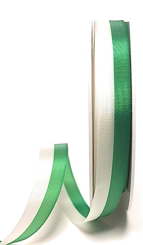 Nationalband 25m x 15mm grün - weiß Vereinsband Ordensband Fanband Dekoband von s.dekoda
