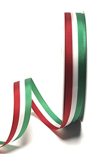 Nationalband 25m x 15mm grün - weiß - rot Vereinsband Ordensband Fanband Dekoband von s.dekoda