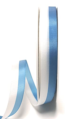 Nationalband 25m x 15mm hellblau - weiß Vereinsband Ordensband Fanband Dekoband von s.dekoda