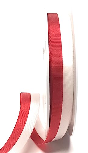 Nationalband 25m x 15mm rot - weiß Vereinsband Ordensband Fanband Dekoband von s.dekoda
