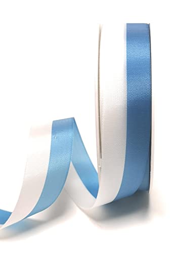 Nationalband 25m x 25mm hellblau - weiß Vereinsband Ordensband Fanband Dekoband von s.dekoda