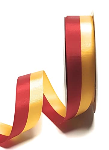 Nationalband 25m x 25mm rot - gelb Vereinsband Ordensband Fanband Dekoband von s.dekoda