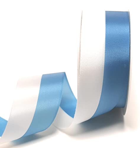Nationalband 25m x 40mm hellblau - weiß Vereinsband Ordensband Fanband Dekoband von s.dekoda
