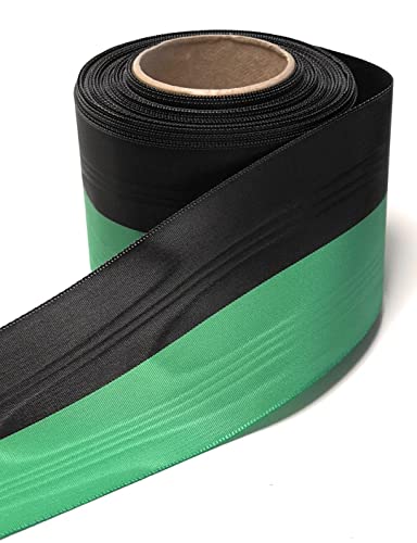 Nationalband 25m x 75mm grün - schwarz Vereinsband Ordensband Fanband Dekoband von s.dekoda