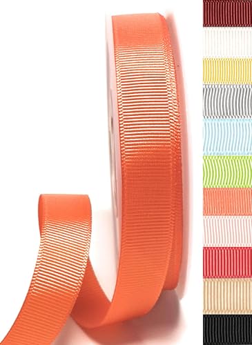 Ripsband Schleifenband 25 Meter x 15 MM Orange Ripsschleifenband Dekoband Geschenkband von s.dekoda