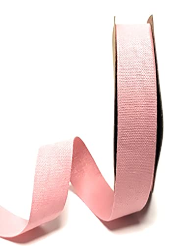 Schleifenband 20m x 25mm Rosa Baumwolle Natur Dekoband Geschenkband [1248-107] von s.dekoda