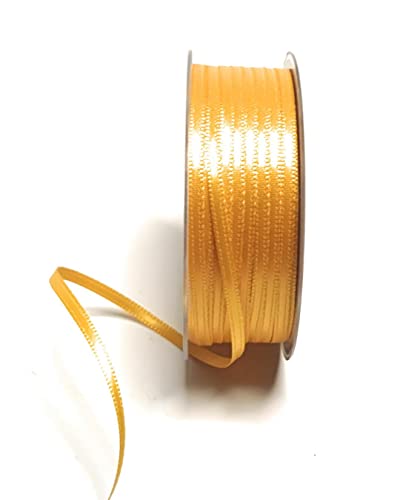 Schleifenband 50m x 3mm Gelb Melone Dekoband Satinband Satin Geschenkband [9860] von s.dekoda