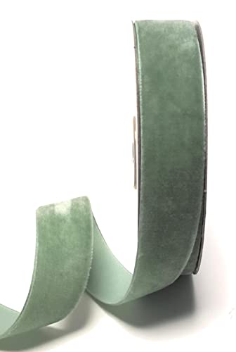 s.dekoda Dekoband Samt 10m x 25mm Mint - Mintgrün Samtband Samtborte Schleifenband [D1244-112] von s.dekoda