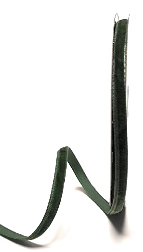 s.dekoda Dekoband Samt 10m x 7mm Grün Samtband Samtborte Schleifenband von s.dekoda