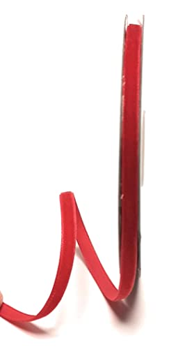 s.dekoda Dekoband Samt 10m x 7mm Rot Samtband Samtborte Schleifenband [D1244-123] von s.dekoda