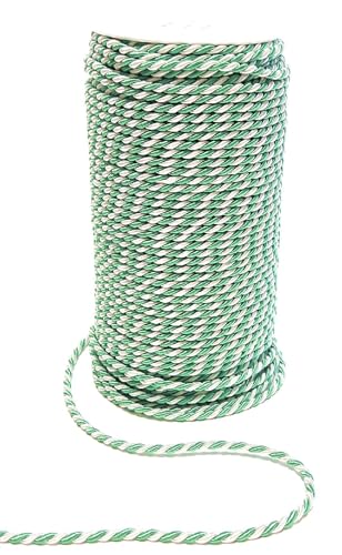 s.dekoda Kordel 100m x 4mm zweifarbig Grün - Weiß Drehkordel XXL - Rolle Dekoband Kordelband Kordelschnur s.dekoda Kordel 100m x 4mm zweifarbig Grün - Weiß Drehkordel XXL - Rolle Dekoband Kordelband Kordelschnur von s.dekoda