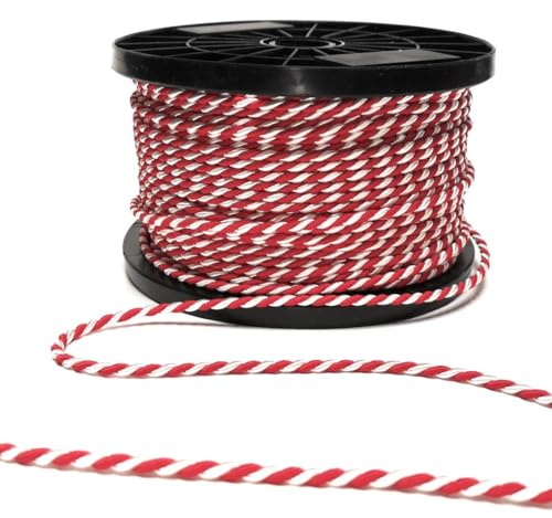 s.dekoda Kordel 100m x 4mm zweifarbig Rot - Weiß Drehkordel XXL - Rolle Dekoband Kordelband Kordelschnur s.dekoda Kordel 100m x 4mm zweifarbig Rot - Weiß Drehkordel XXL - Rolle Dekoband Kordelband Kordelschnur von s.dekoda