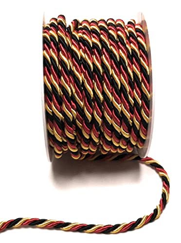 s.dekoda Kordel 10m x 6mm dreifarbig Schwarz - Rot - Gelb Drehkordel Dekoband Kordelband Kordelschnur Deutschland s.dekoda Kordel 10m x 6mm dreifarbig Schwarz - Rot - Gelb Drehkordel Dekoband Kordelband Kordelschnur Deutschland von s.dekoda