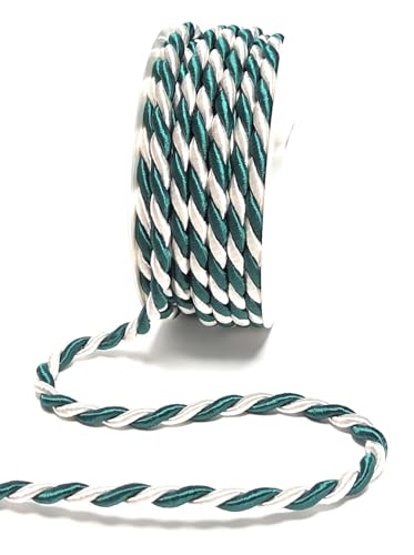 s.dekoda Kordel 10m x 6mm zweifarbig Dunkelgrün - Weiß Drehkordel Dekoband Kordelband Kordelschnur s.dekoda Kordel 10m x 6mm zweifarbig Dunkelgrün - Weiß Drehkordel Dekoband Kordelband Kordelschnur von s.dekoda