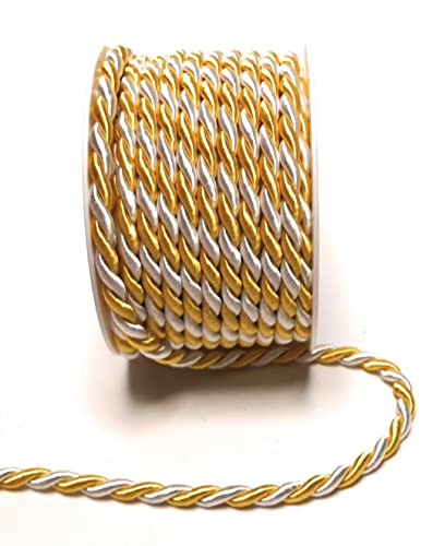 s.dekoda Kordel 10m x 6mm zweifarbig Gelb - Weiß Drehkordel Dekoband Kordelband Kordelschnur s.dekoda Kordel 10m x 6mm zweifarbig Gelb - Weiß Drehkordel Dekoband Kordelband Kordelschnur von s.dekoda